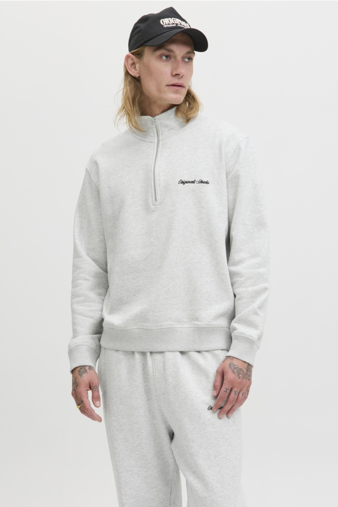 JORNORREBRO EMB SWEAT HIGH NECK SN 12282899 White Melange